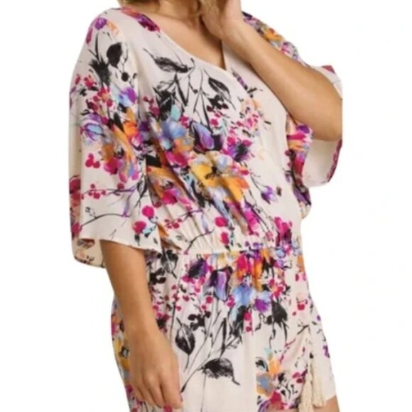 Umgee Floral Cream Romper - Picture 15 of 15